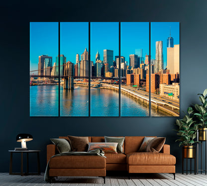 Manhattan at the Morning Light Canvas Print-Canvas Print-CetArt-1 Panel-24x16 inches-CetArt