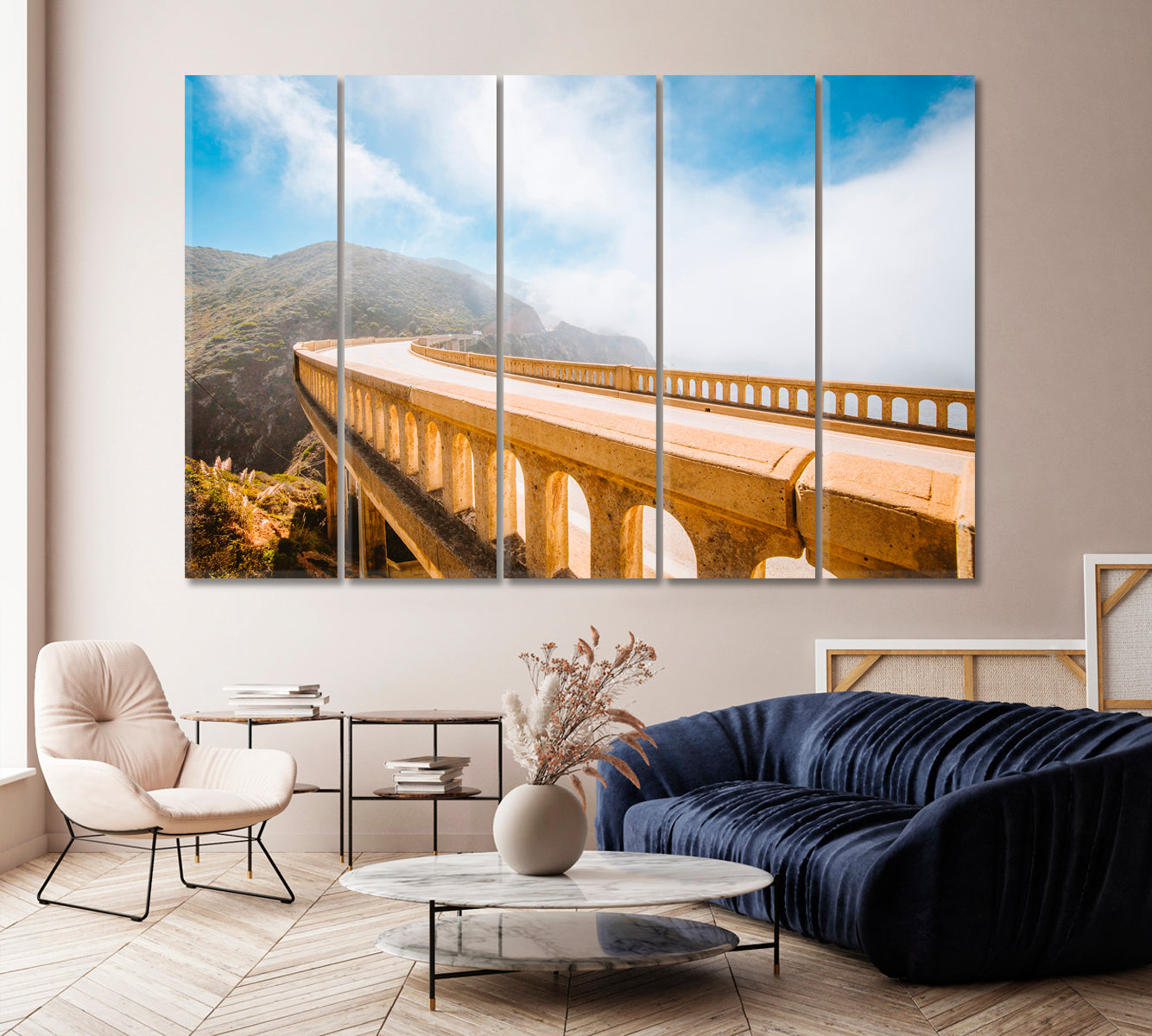 Historic Bixby Creek Bridge California USA Canvas Print-Canvas Print-CetArt-1 Panel-24x16 inches-CetArt