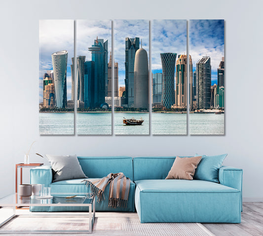 Doha Gulf Qatar Canvas Print-Canvas Print-CetArt-1 Panel-24x16 inches-CetArt