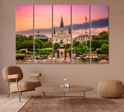 St Louis Cathedral at Night Louisiana USA Canvas Print-Canvas Print-CetArt-1 Panel-24x16 inches-CetArt