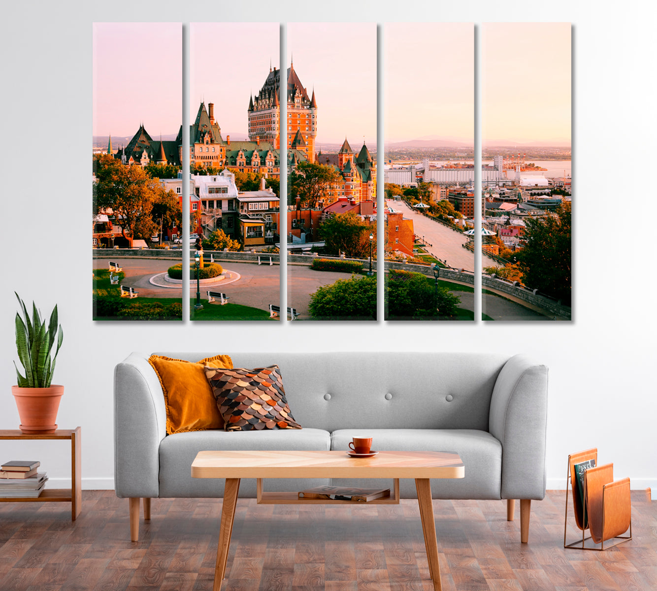 Frontenac Castle in Old Quebec City Canada Canvas Print-Canvas Print-CetArt-1 Panel-24x16 inches-CetArt