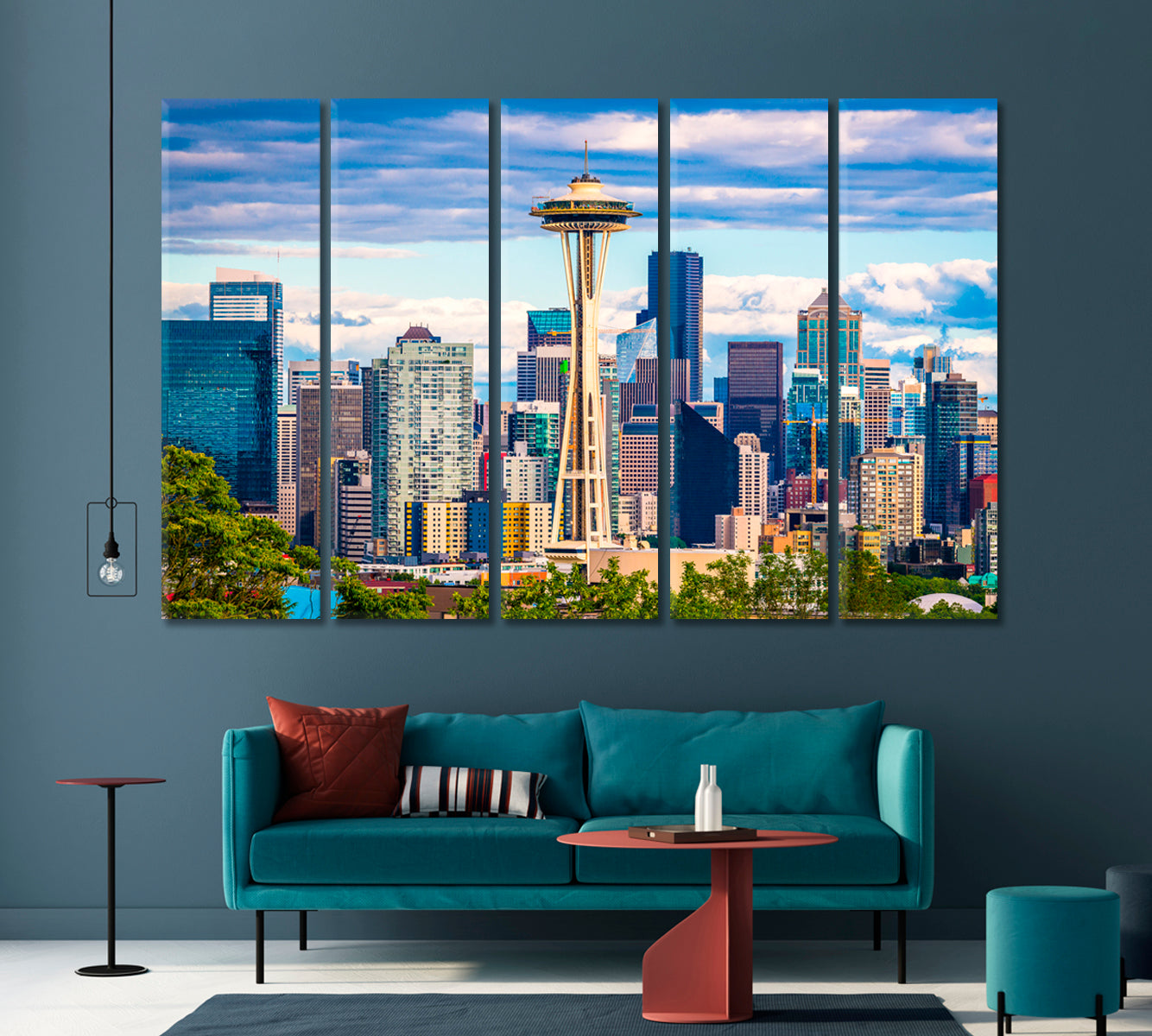 Space Needle Tower in Seattle Washington State USA Canvas Print-Canvas Print-CetArt-1 Panel-24x16 inches-CetArt