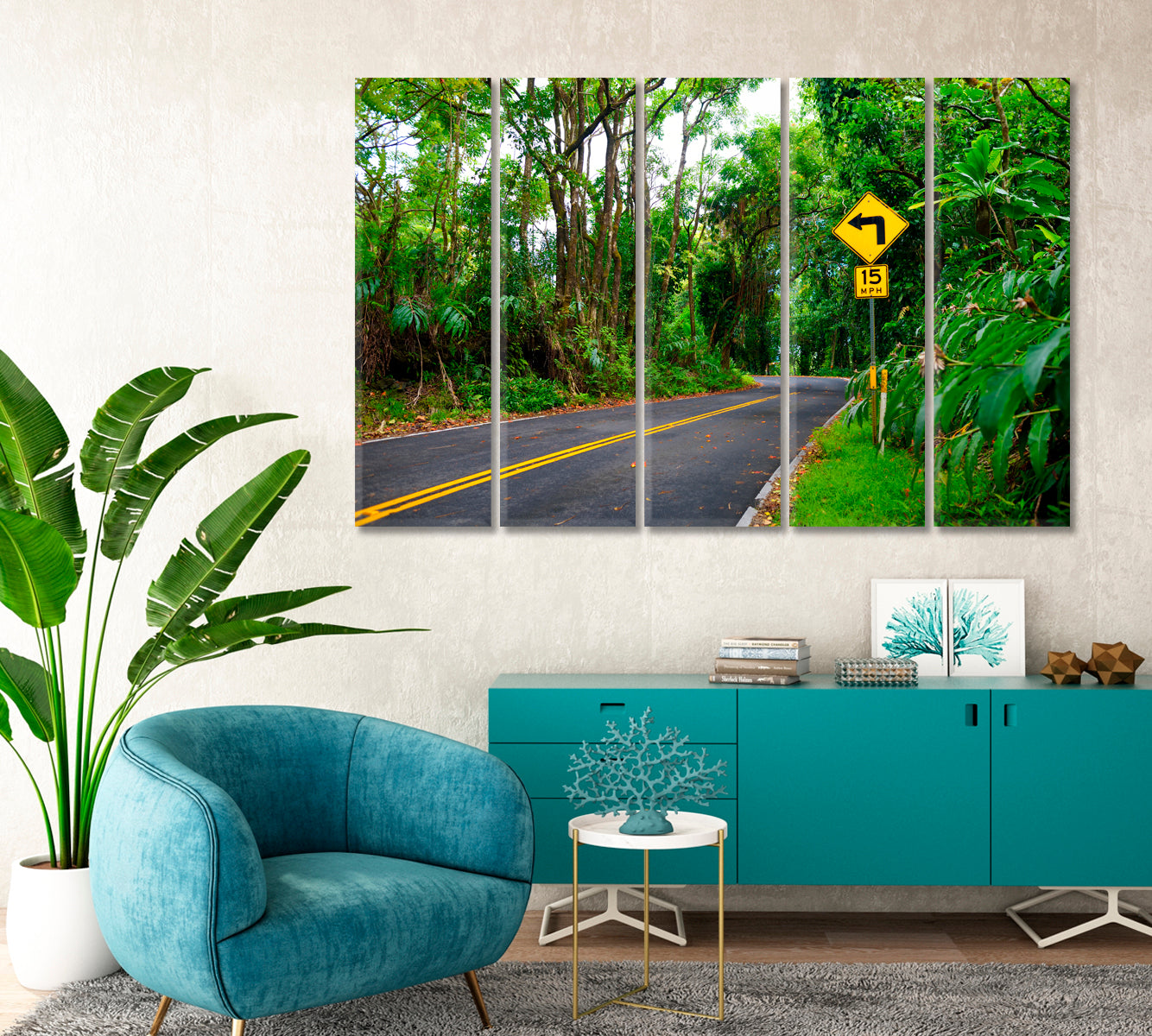 Road to Hana Through Tropical Rainforest Maui Hawaii Canvas Print-Canvas Print-CetArt-1 Panel-24x16 inches-CetArt