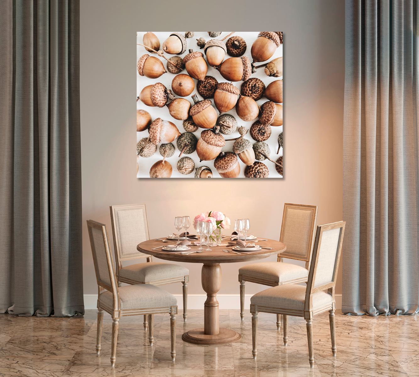 Acorns Canvas Print-Canvas Print-CetArt-1 panel-12x12 inches-CetArt