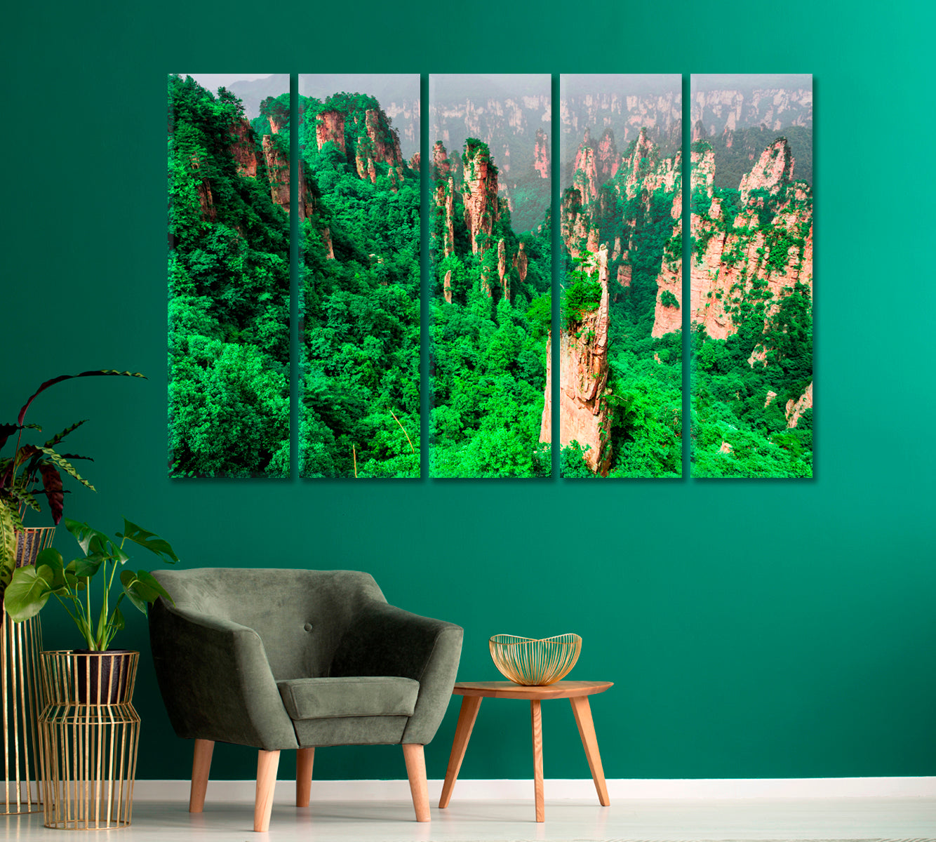 Tianzi Mountain Column Zhangjiajie National Forest Park China Canvas Print-Canvas Print-CetArt-1 Panel-24x16 inches-CetArt