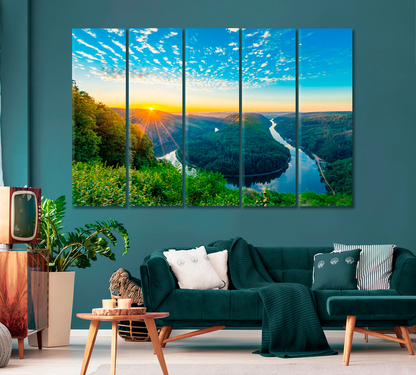 River Saar Loop in Mettlach Germany Canvas Print-Canvas Print-CetArt-1 Panel-24x16 inches-CetArt