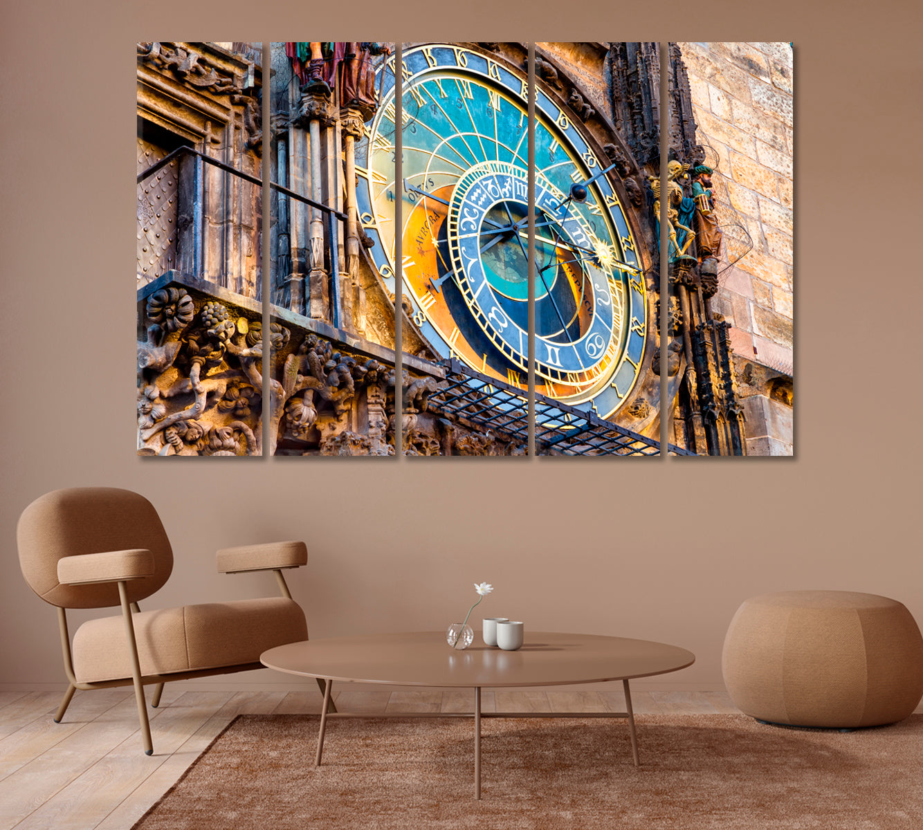 Prague Medieval Astronomical Clock Canvas Print-Canvas Print-CetArt-1 Panel-24x16 inches-CetArt