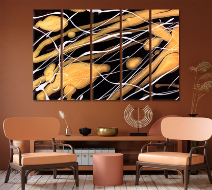 Abstract Fluid Wavy Pattern Canvas Print-Canvas Print-CetArt-1 Panel-24x16 inches-CetArt