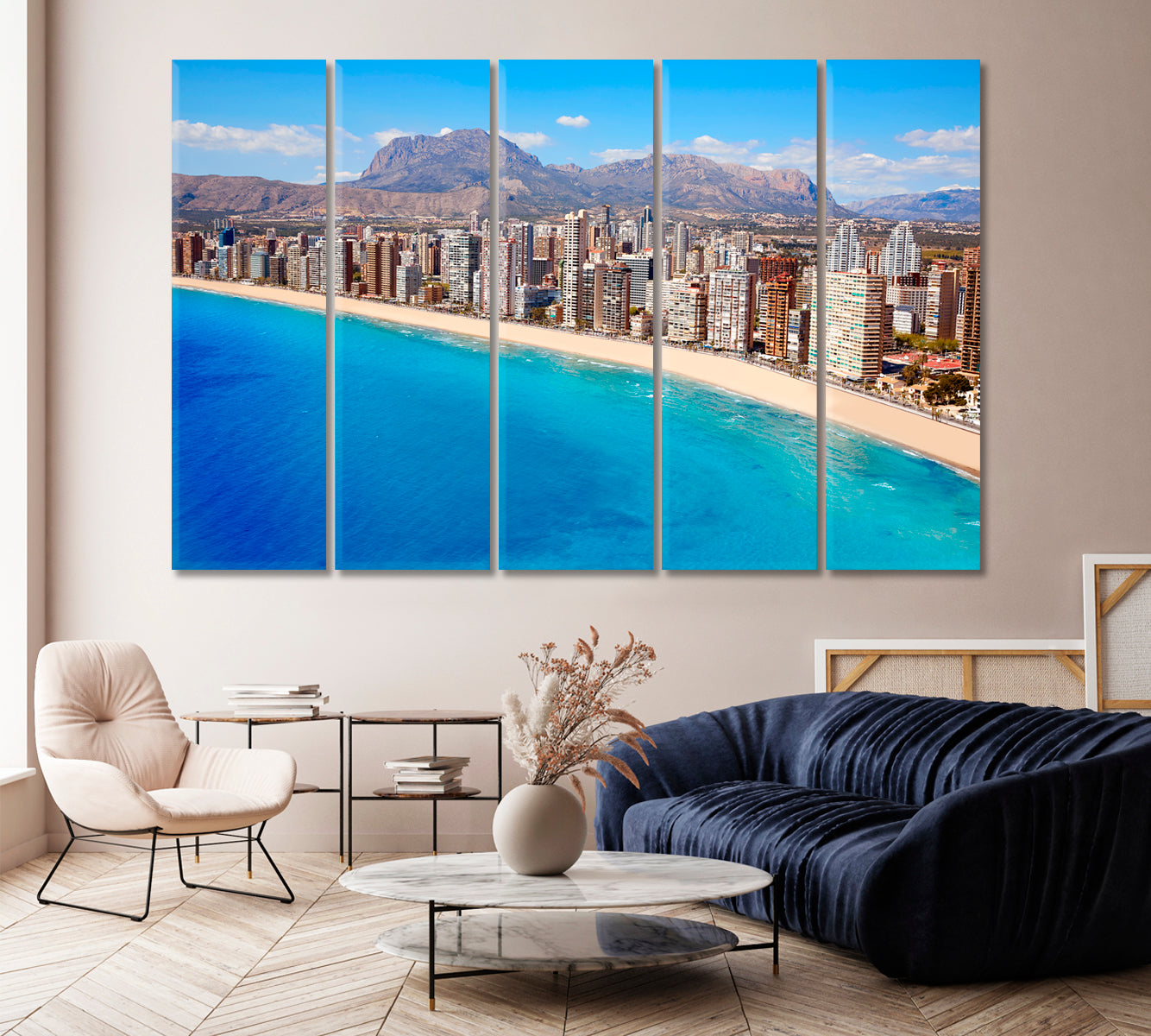 Benidorm Skyscrapers Costa Blanca Spain Canvas Print-Canvas Print-CetArt-1 Panel-24x16 inches-CetArt