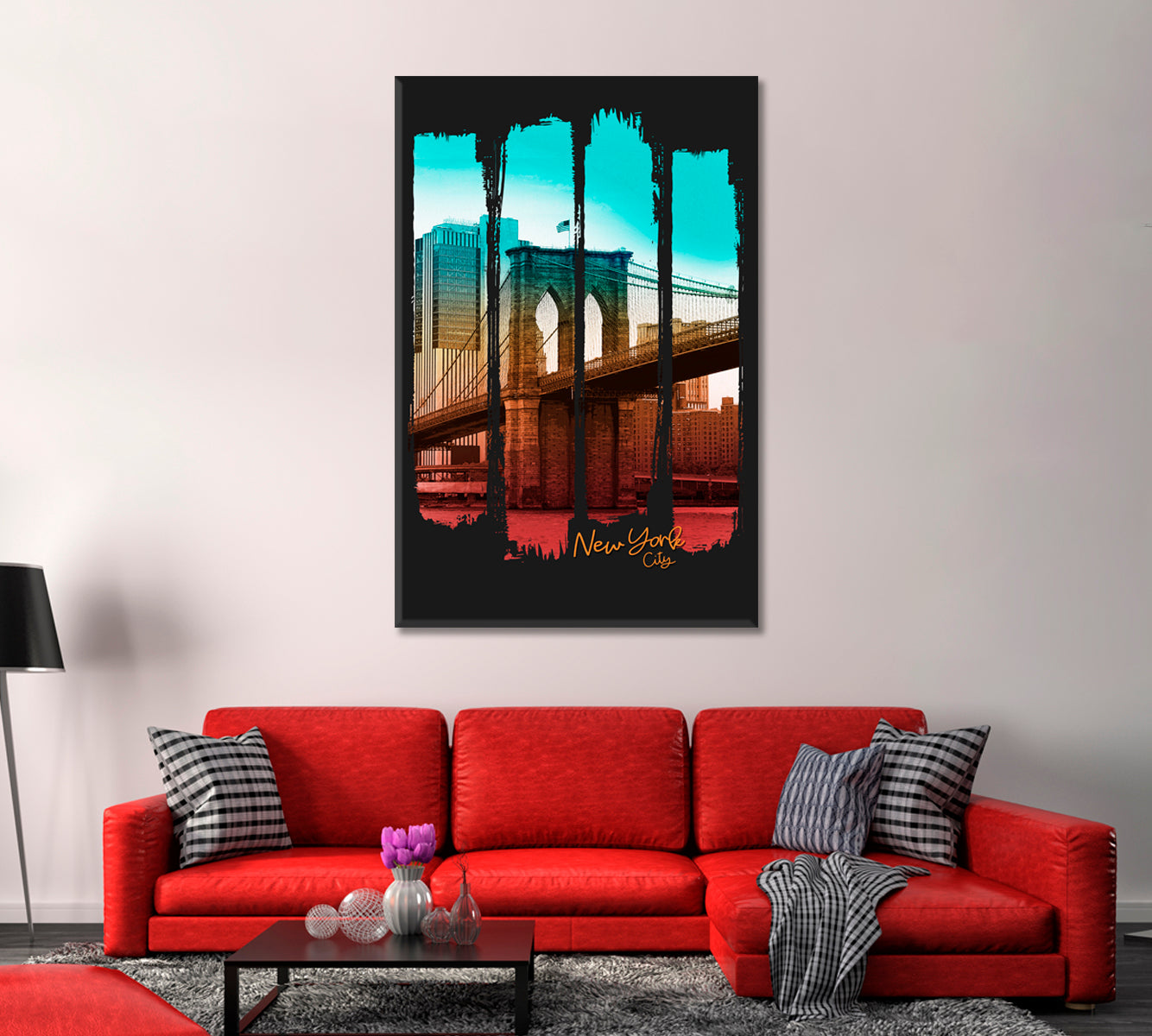 Brooklyn Bridge NY Canvas Print-Canvas Print-CetArt-1 panel-16x24 inches-CetArt