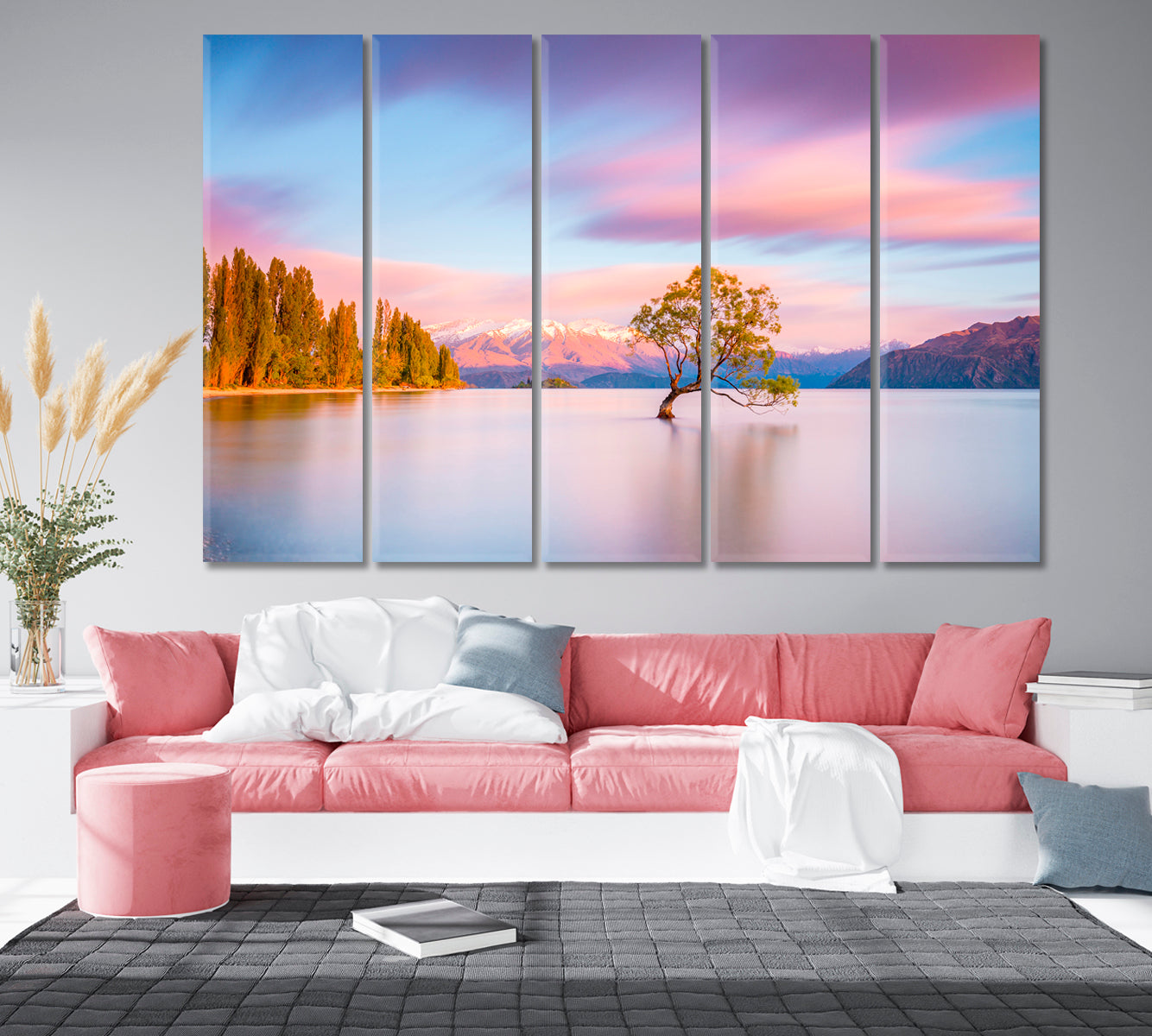 Wanaka Tree at Sunrise Canvas Print-Canvas Print-CetArt-1 Panel-24x16 inches-CetArt