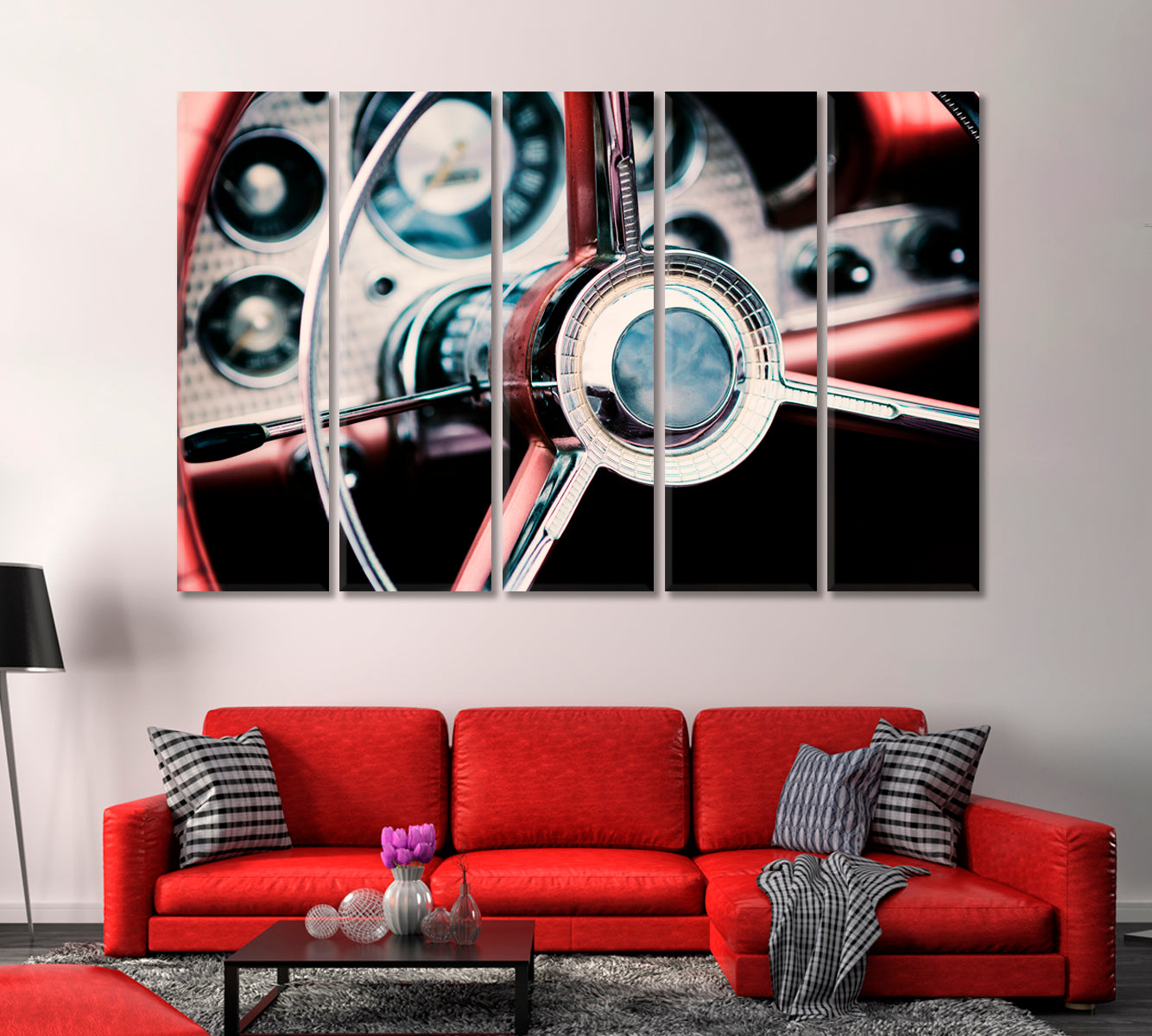 Classic Car Interior Canvas Print-Canvas Print-CetArt-1 Panel-24x16 inches-CetArt