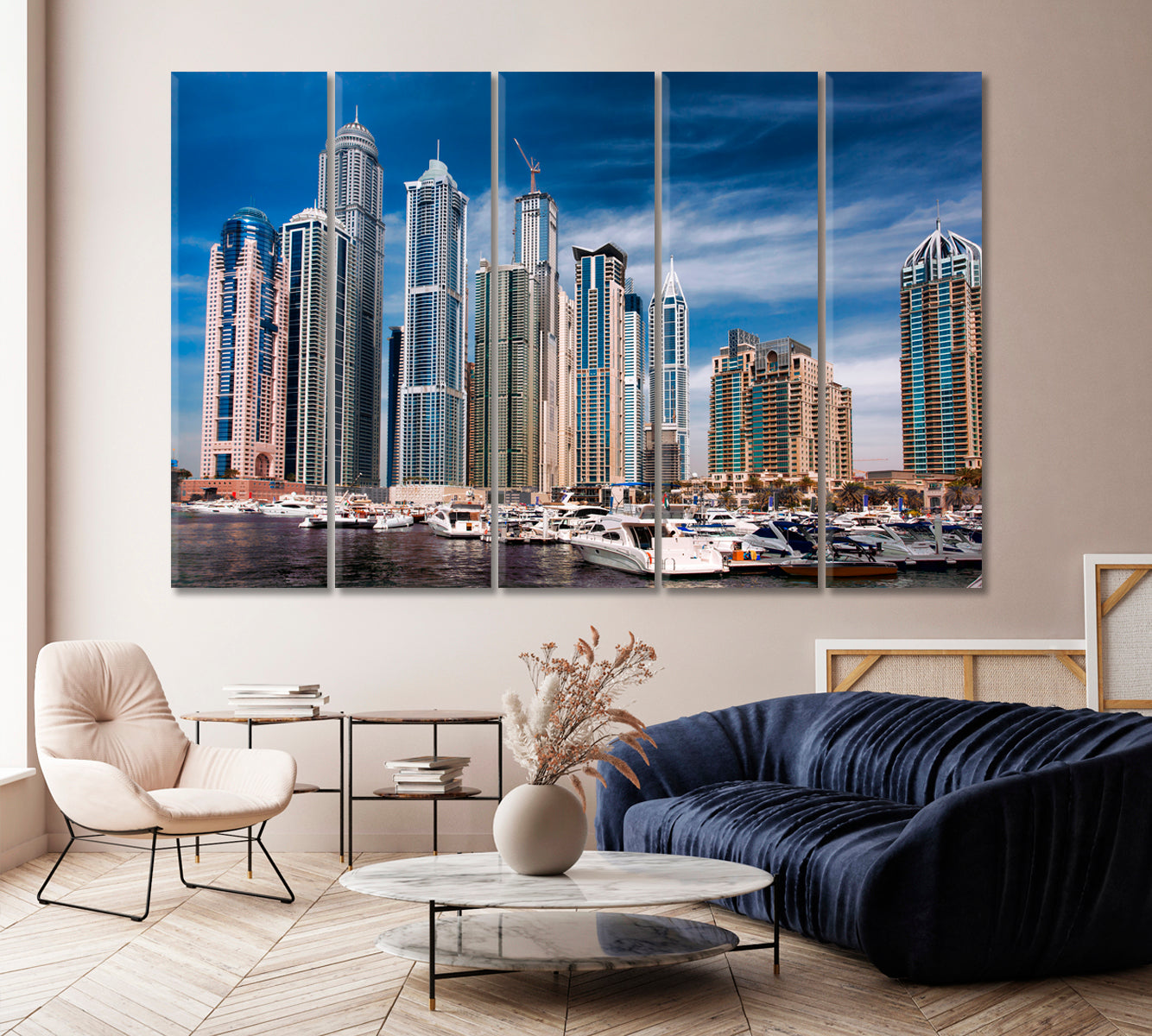 Dubai Marina United Arab Emirates Canvas Print-Canvas Print-CetArt-1 Panel-24x16 inches-CetArt