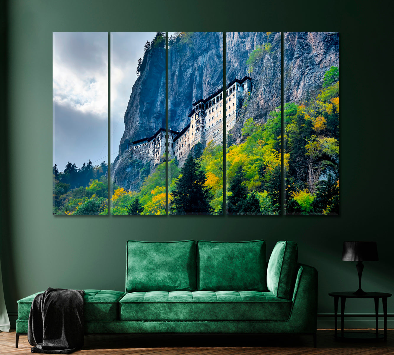 Sumela Monastery of Rock Turkey Canvas Print-Canvas Print-CetArt-1 Panel-24x16 inches-CetArt