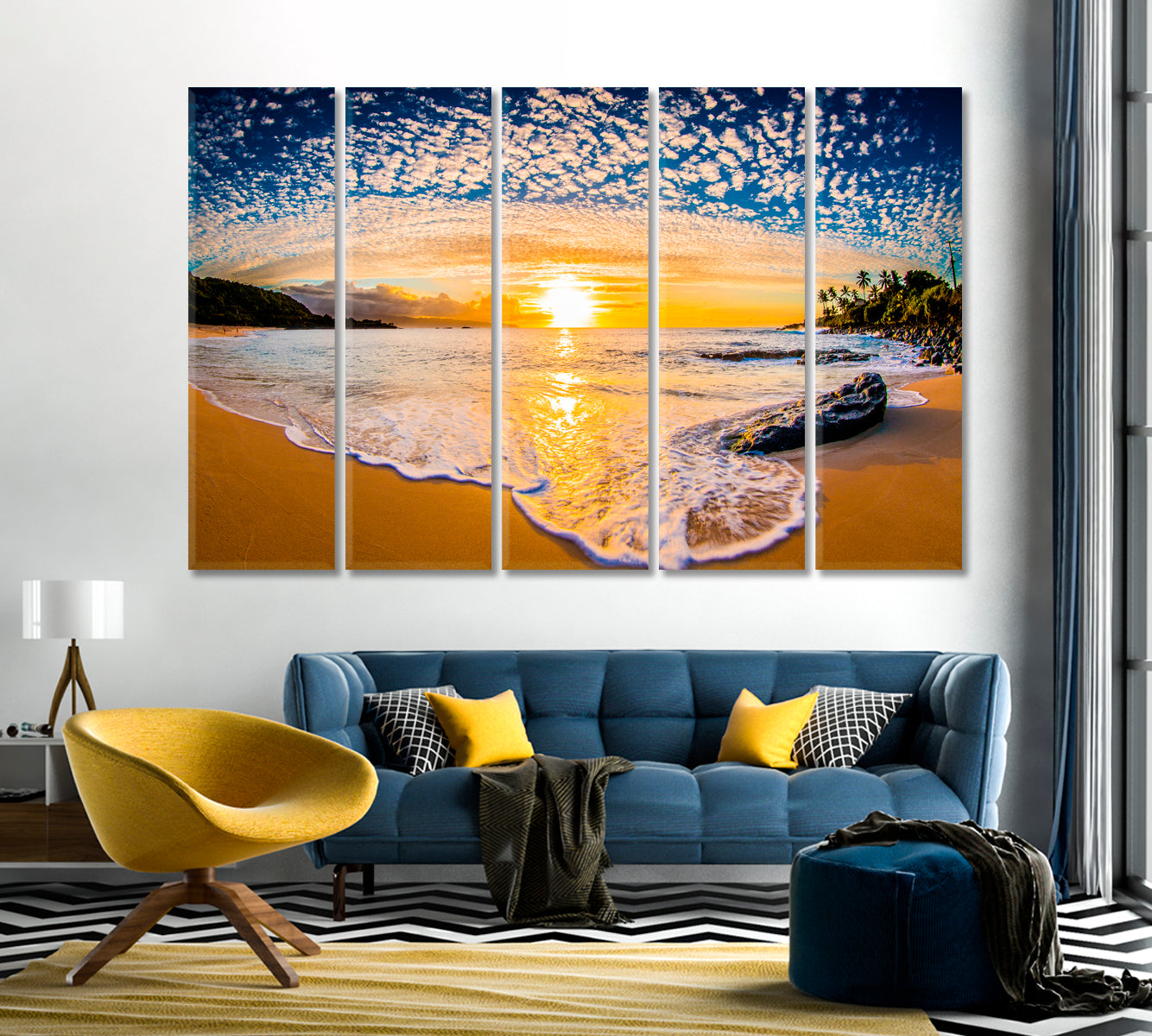 Sunset on the North Shore Oahu Hawaii Canvas Print-Canvas Print-CetArt-1 Panel-24x16 inches-CetArt