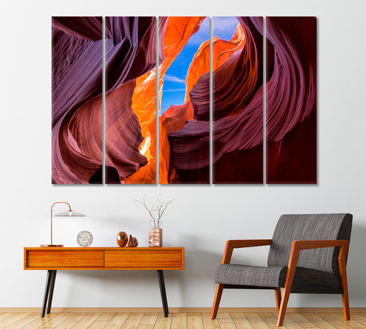 Wide Angle View of Amazing Canyon Antelope Arizona Canvas Print-Canvas Print-CetArt-1 Panel-24x16 inches-CetArt