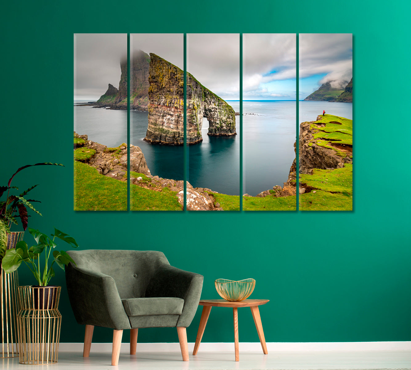 Drangarnir Rocks at Faroe Islands Canvas Print-Canvas Print-CetArt-1 Panel-24x16 inches-CetArt