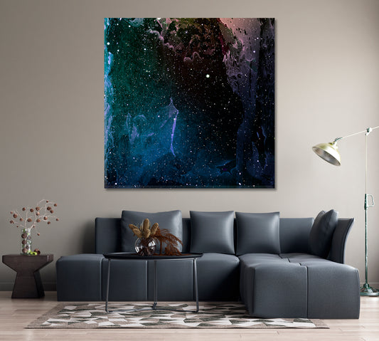 Beautiful Abstract Fantastic Stars in Space Canvas Print-Canvas Print-CetArt-1 panel-12x12 inches-CetArt