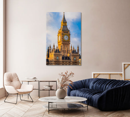 Big Ben Close Up London Canvas Print-Canvas Print-CetArt-1 panel-16x24 inches-CetArt