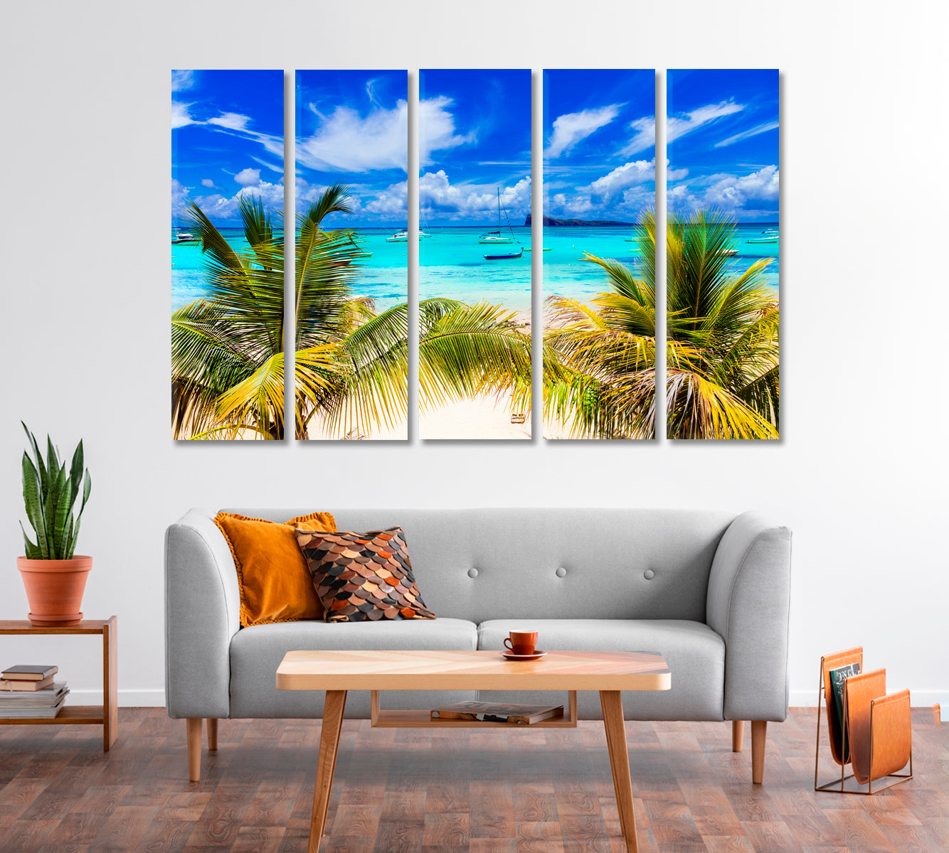 Tropical Landscapes of Mauritius Canvas Print-Canvas Print-CetArt-1 Panel-24x16 inches-CetArt