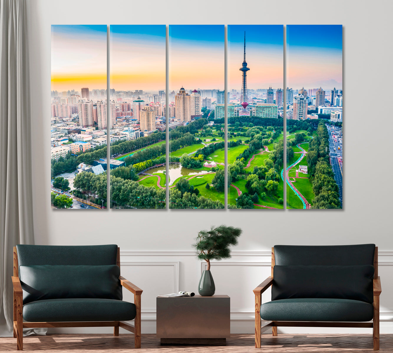 Harbin Cityscape China Canvas Print-Canvas Print-CetArt-1 Panel-24x16 inches-CetArt