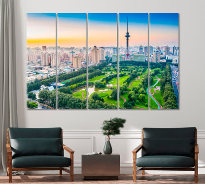 Harbin Cityscape China Canvas Print-Canvas Print-CetArt-1 Panel-24x16 inches-CetArt