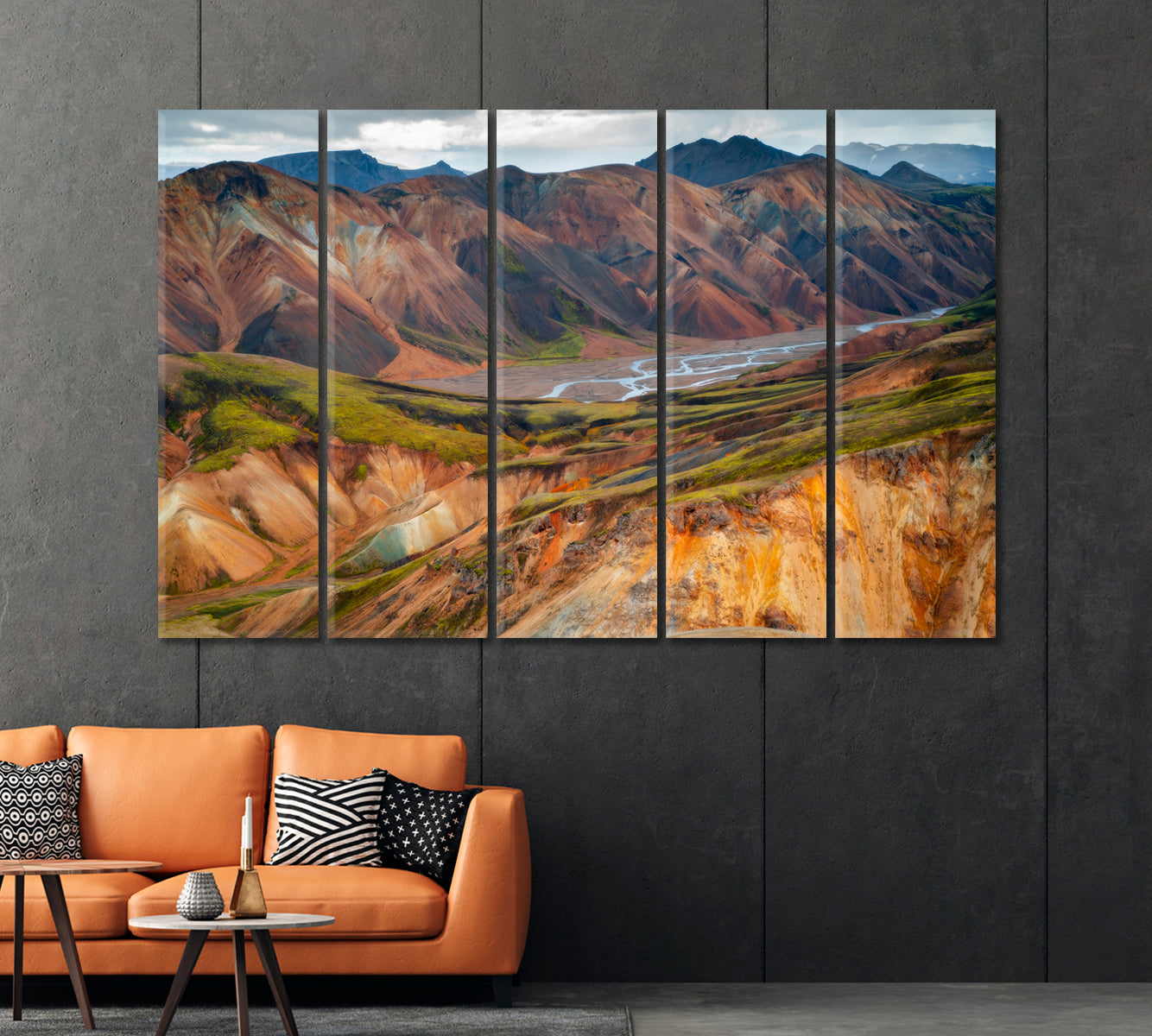 Colorful Mountains in Fjallabak Nature Reserve South Iceland Canvas Print-Canvas Print-CetArt-1 Panel-24x16 inches-CetArt