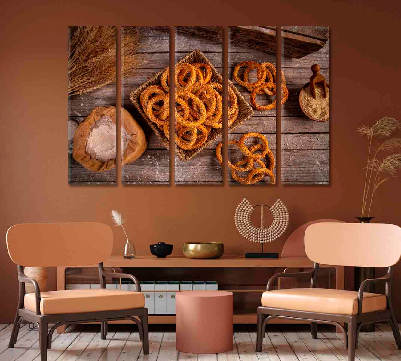 Salted Sesame Pretzels Canvas Print-Canvas Print-CetArt-1 Panel-24x16 inches-CetArt