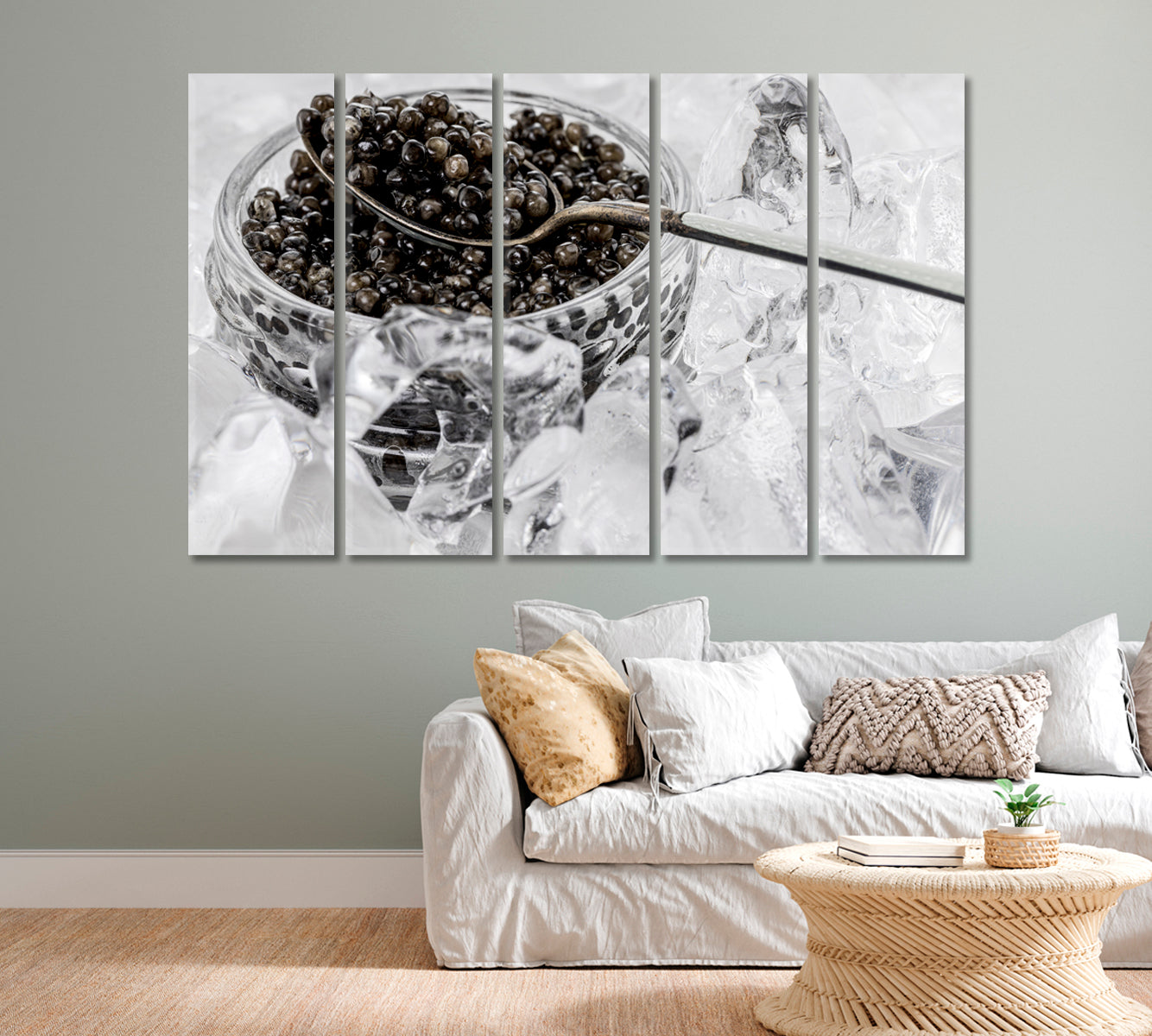 Natural Black Caviar Canvas Print-Canvas Print-CetArt-1 Panel-24x16 inches-CetArt