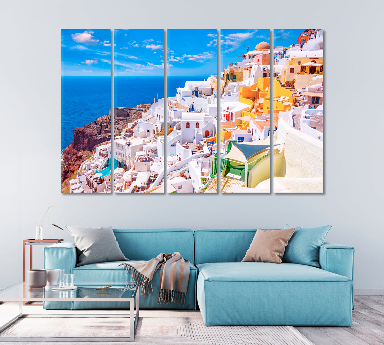 Oia Village Santorini Island Greece Canvas Print-Canvas Print-CetArt-1 Panel-24x16 inches-CetArt