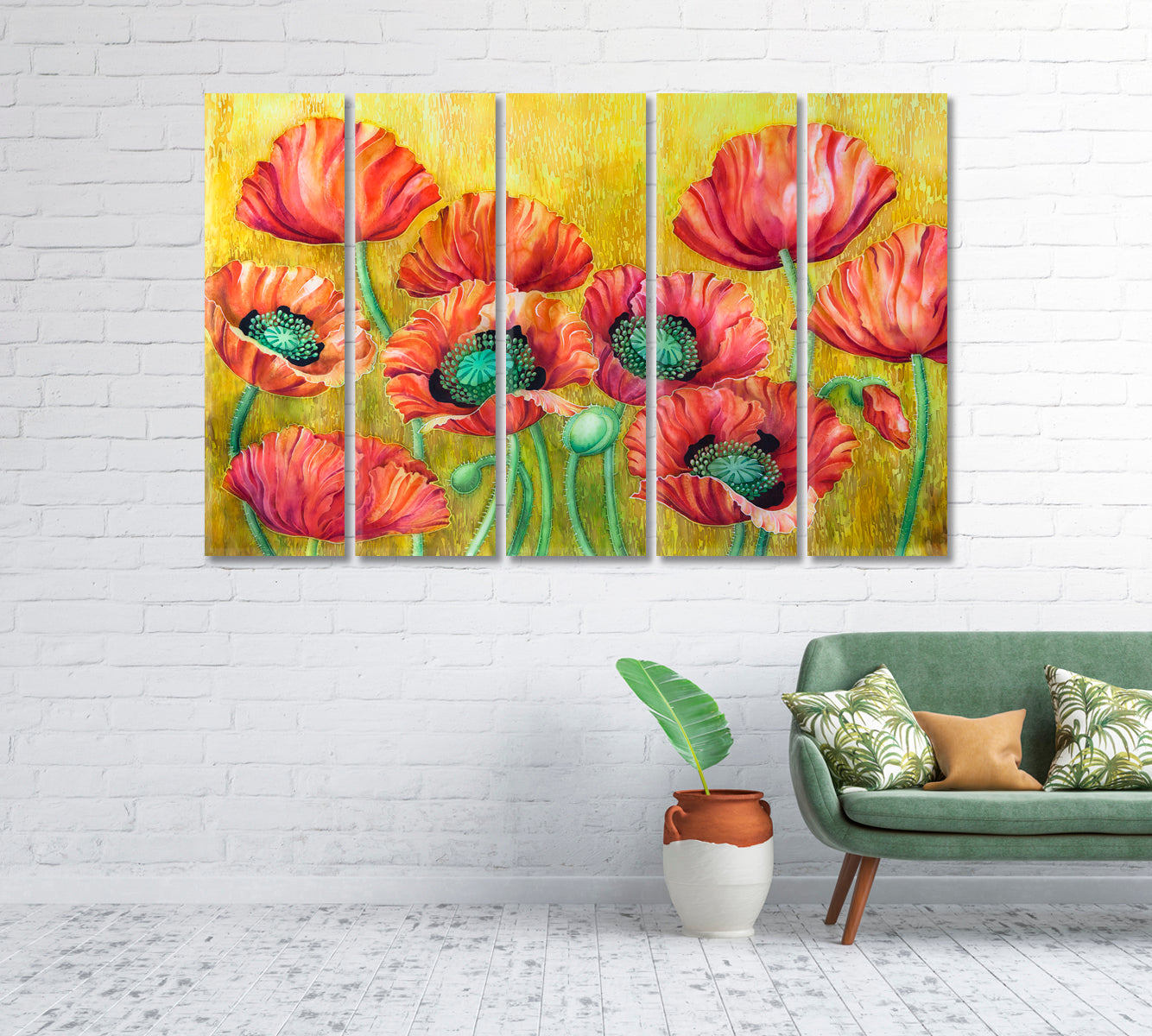 Poppy Canvas Print-Canvas Print-CetArt-1 Panel-24x16 inches-CetArt