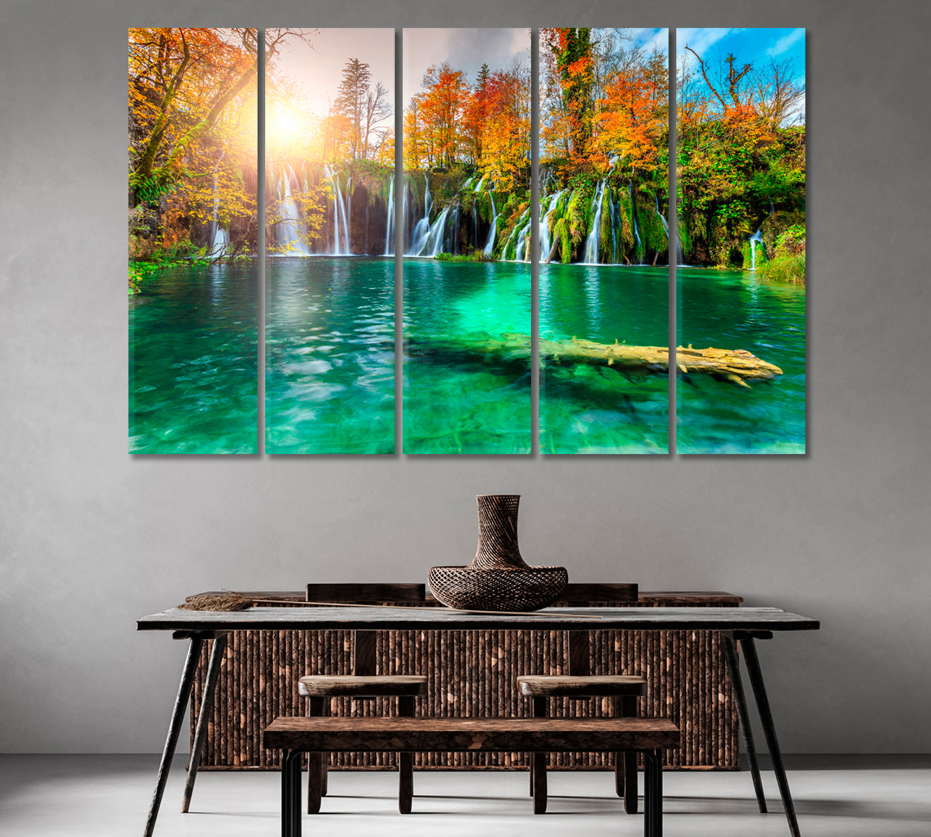 Waterfalls of Plitvice Lakes National Park Canvas Print-Canvas Print-CetArt-1 Panel-24x16 inches-CetArt