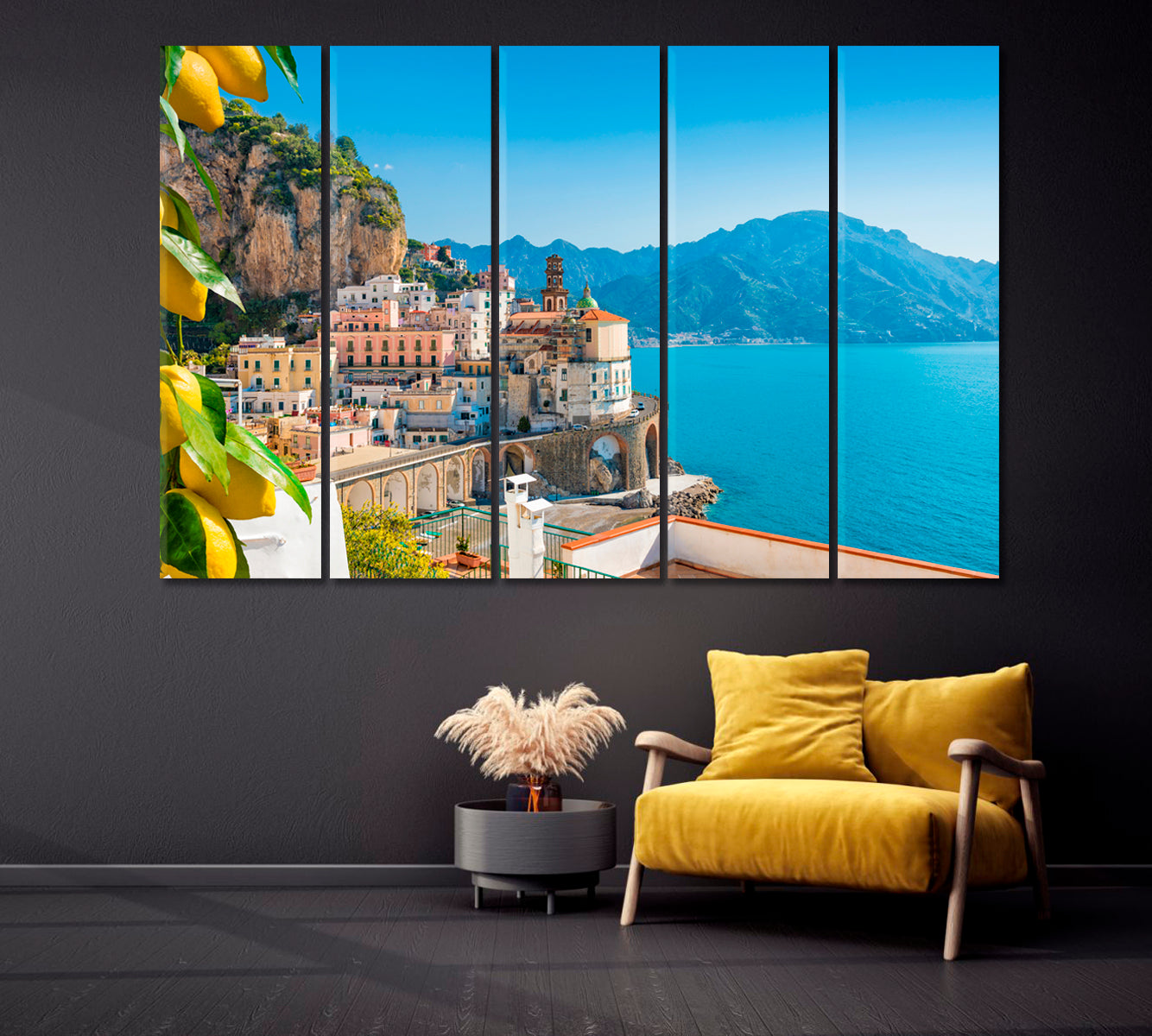 Charming Little Town of Atrani on the Amalfi Coast Italy Canvas Print-Canvas Print-CetArt-1 Panel-24x16 inches-CetArt