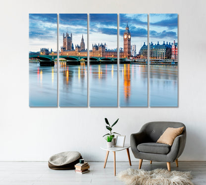 London Big Ben and Houses of Parliament UK Canvas Print-Canvas Print-CetArt-1 Panel-24x16 inches-CetArt