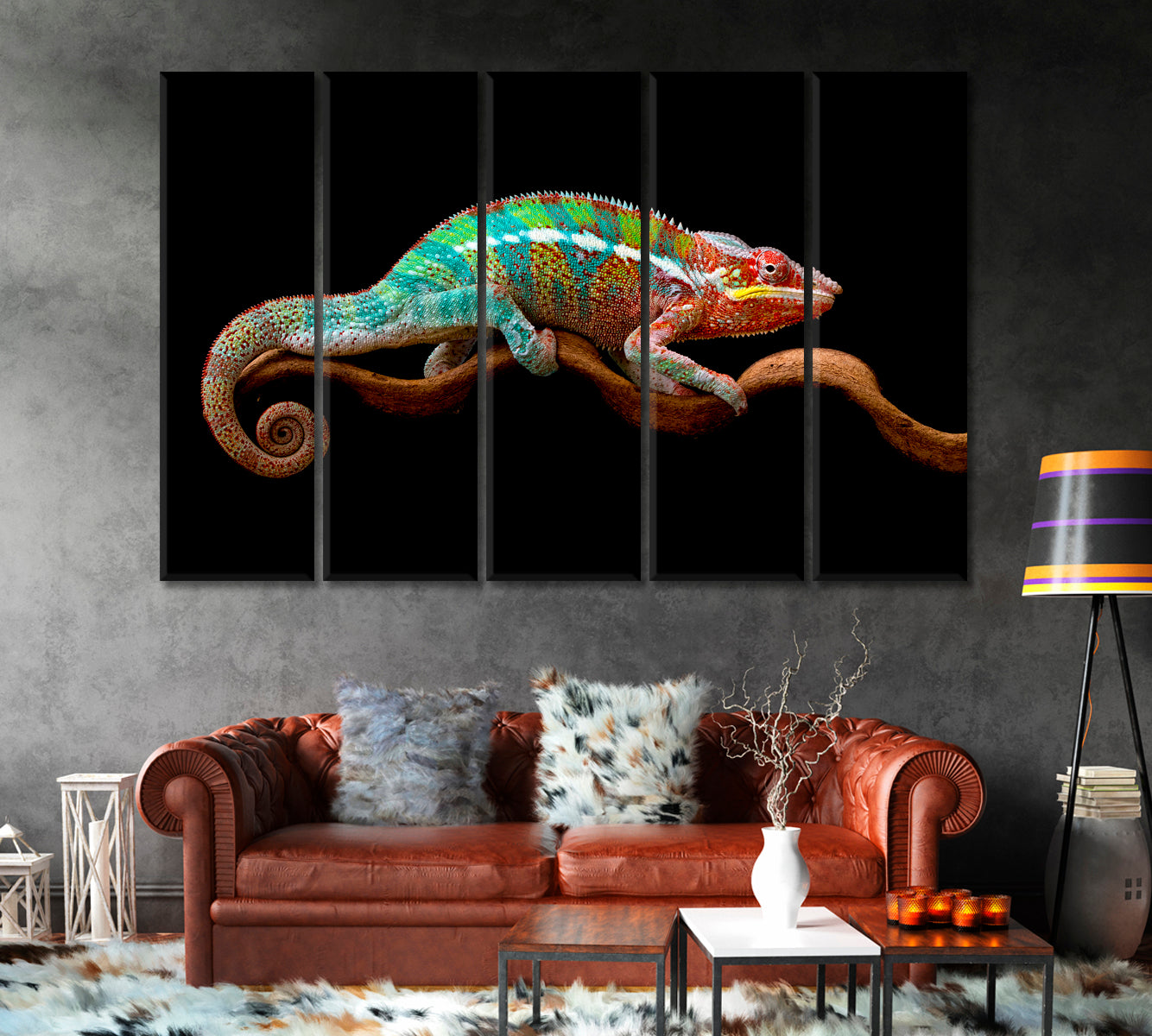 Panther Chameleon Canvas Print-Canvas Print-CetArt-1 Panel-24x16 inches-CetArt