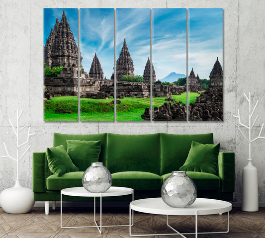 Prambanan a Complex of Early Medieval Hindu Temples Indonesia Canvas Print-Canvas Print-CetArt-1 Panel-24x16 inches-CetArt