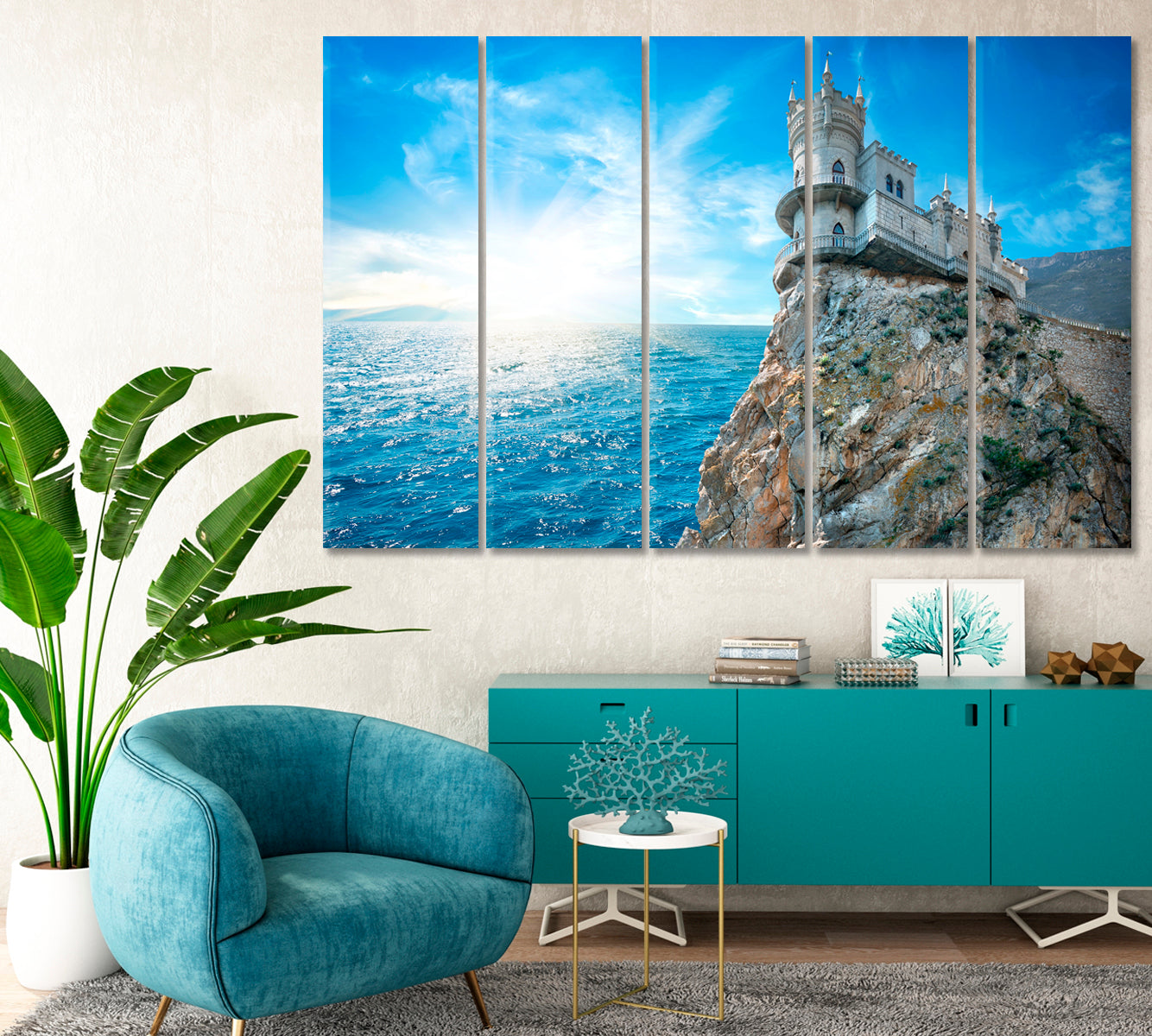 Swallow's Nest Yalta Crimea Canvas Print-Canvas Print-CetArt-1 Panel-24x16 inches-CetArt