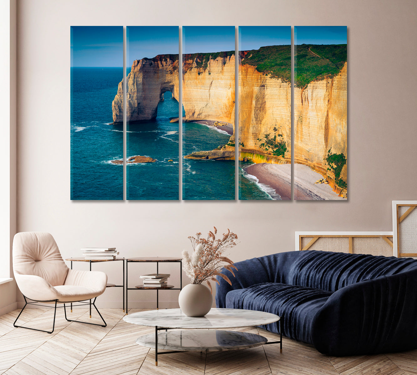 Atlantic Ocean Coastline with High Cliffs Canvas Print-Canvas Print-CetArt-1 Panel-24x16 inches-CetArt