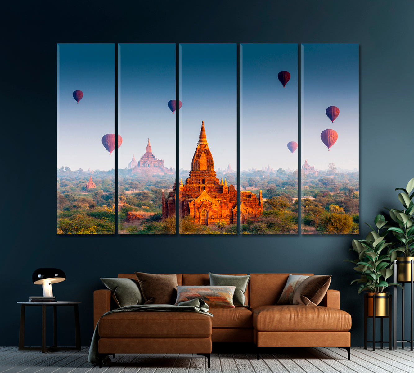 Temples in Bagan Myanmar Unesco World Heritage Site Canvas Print-Canvas Print-CetArt-1 Panel-24x16 inches-CetArt