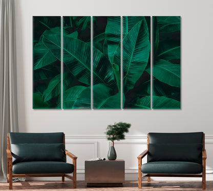 Abstract Tropical Banana Leaf Canvas Print-Canvas Print-CetArt-1 Panel-24x16 inches-CetArt