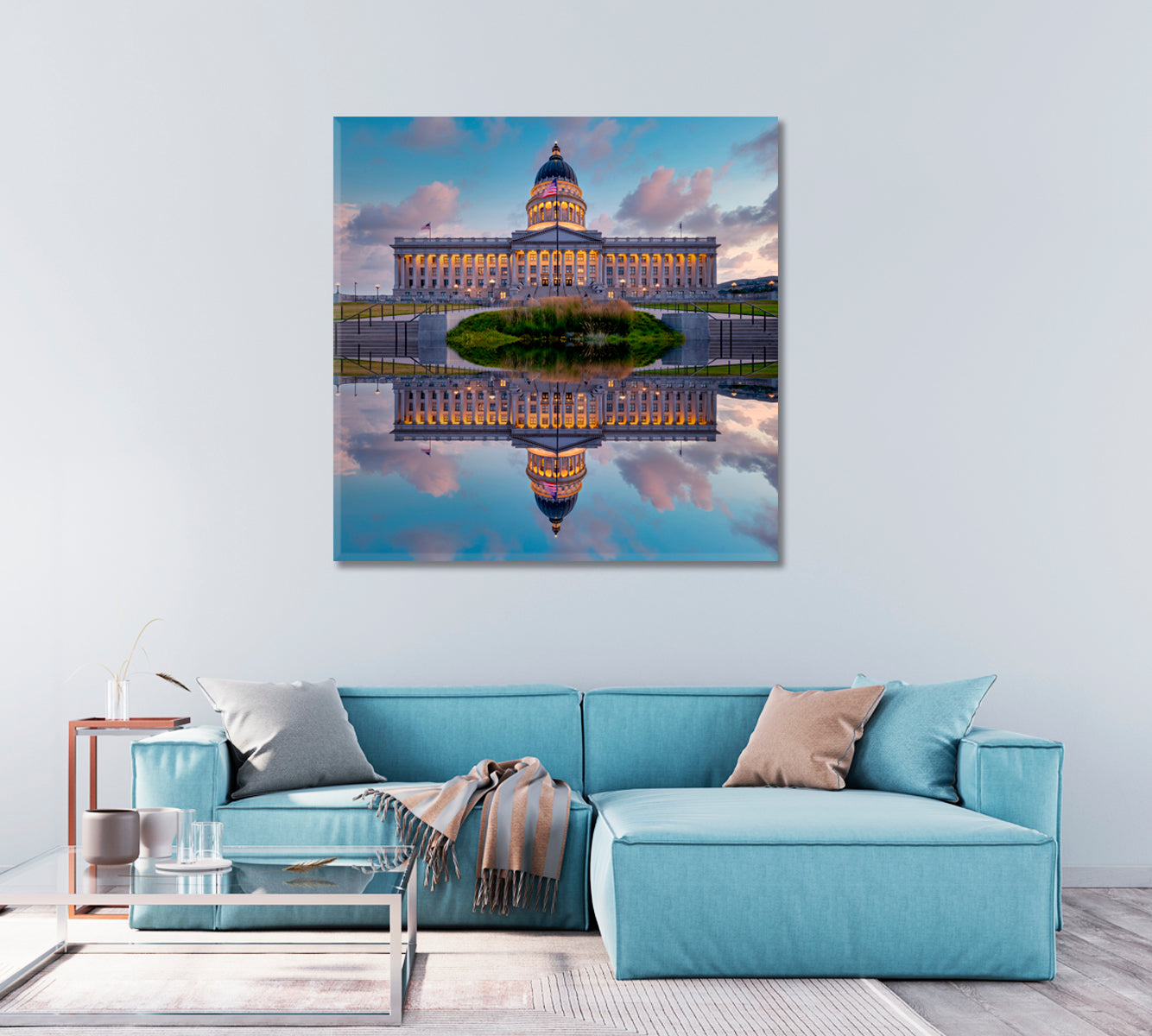 Utah Capitol Salt Lake City Canvas Print-Canvas Print-CetArt-1 panel-12x12 inches-CetArt