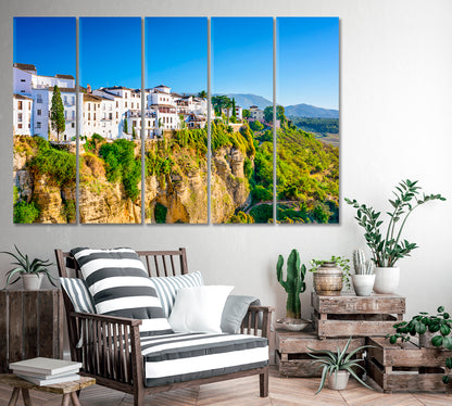 Old Town of Ronda in Tajo Gorge Spain Canvas Print-Canvas Print-CetArt-1 Panel-24x16 inches-CetArt