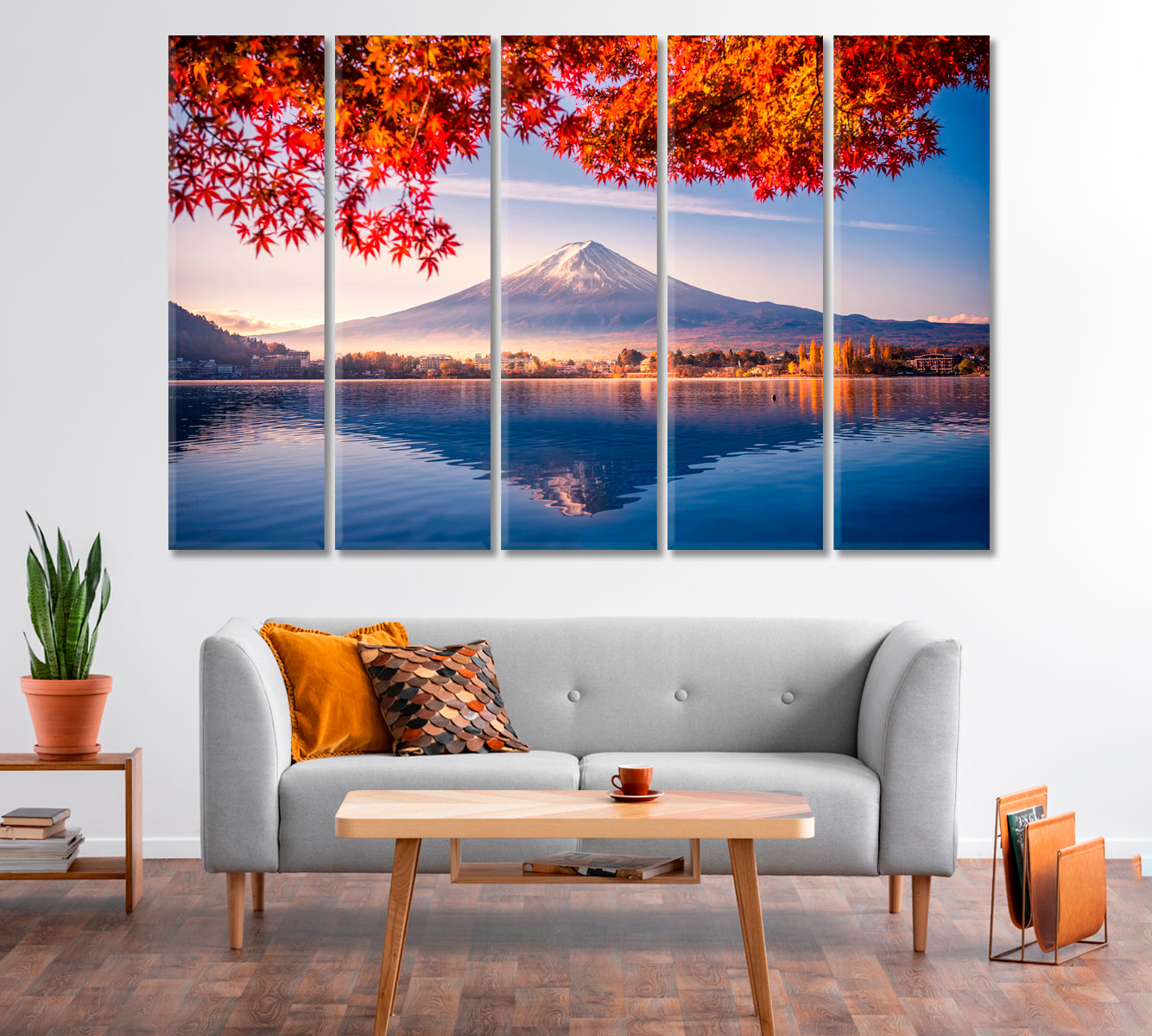 Mount Fuji Japan in Autumn Canvas Print-Canvas Print-CetArt-1 Panel-24x16 inches-CetArt