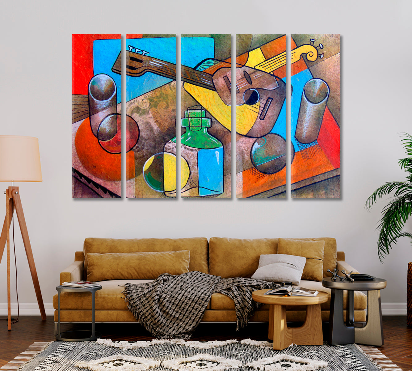 Cubism Still Life Painting Canvas Print-Canvas Print-CetArt-1 Panel-24x16 inches-CetArt