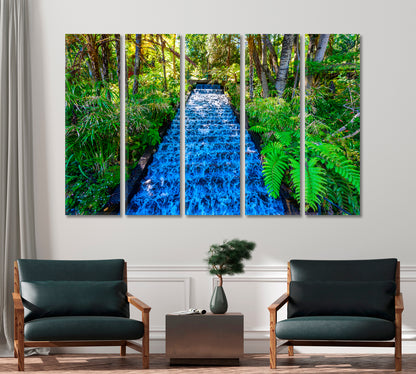 Monte Palace Tropical Garden with Waterfalls Madeira Island Portugal Canvas Print-Canvas Print-CetArt-1 Panel-24x16 inches-CetArt