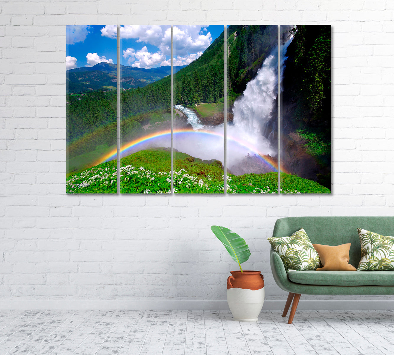 Krimml Waterfalls Austria Nature Landscape Canvas Print-Canvas Print-CetArt-1 Panel-24x16 inches-CetArt