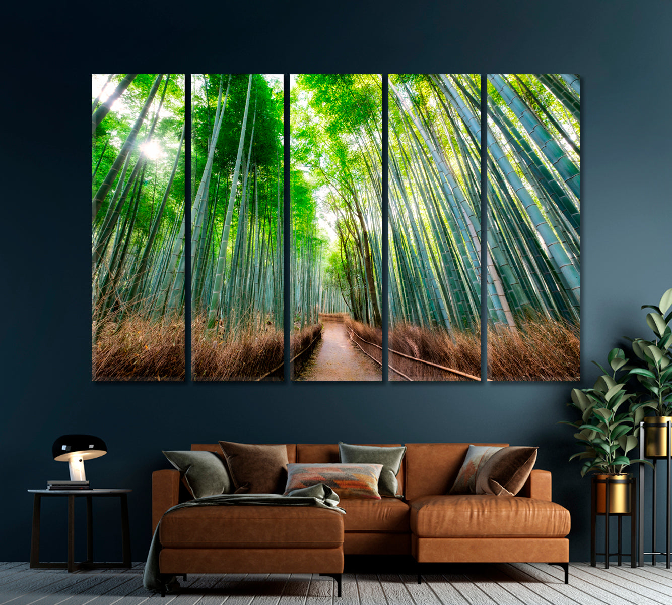 Walkway in Bamboo Forest Kyoto Japan Canvas Print-Canvas Print-CetArt-1 Panel-24x16 inches-CetArt