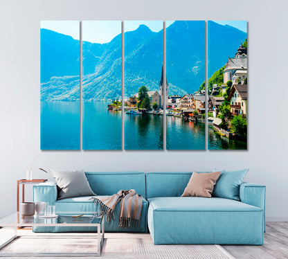 View of the Village Hallstatt Austria Canvas Print-Canvas Print-CetArt-1 Panel-24x16 inches-CetArt