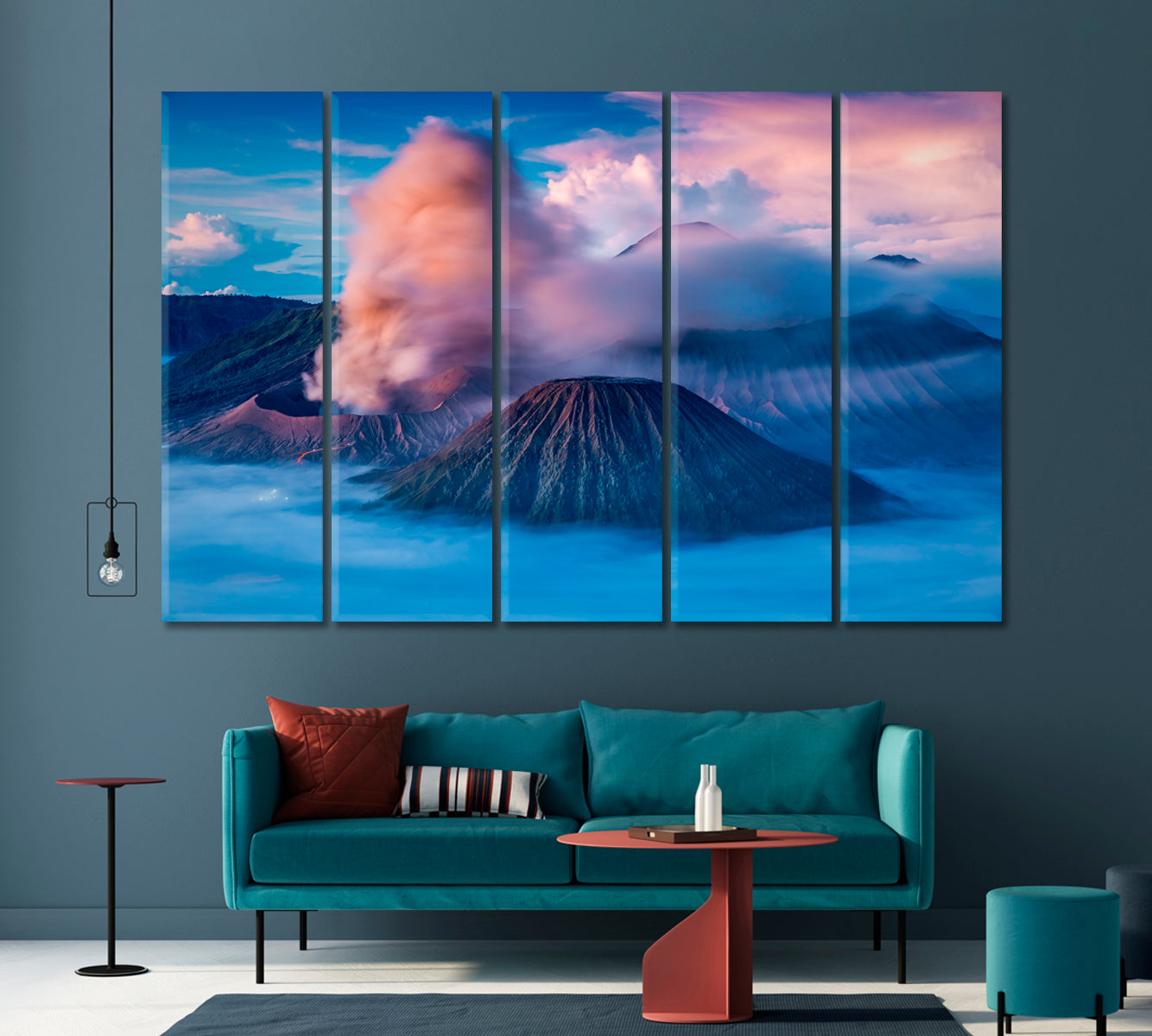 Mount Bromo and Semeru Volcano Indonesia Canvas Print-Canvas Print-CetArt-1 Panel-24x16 inches-CetArt