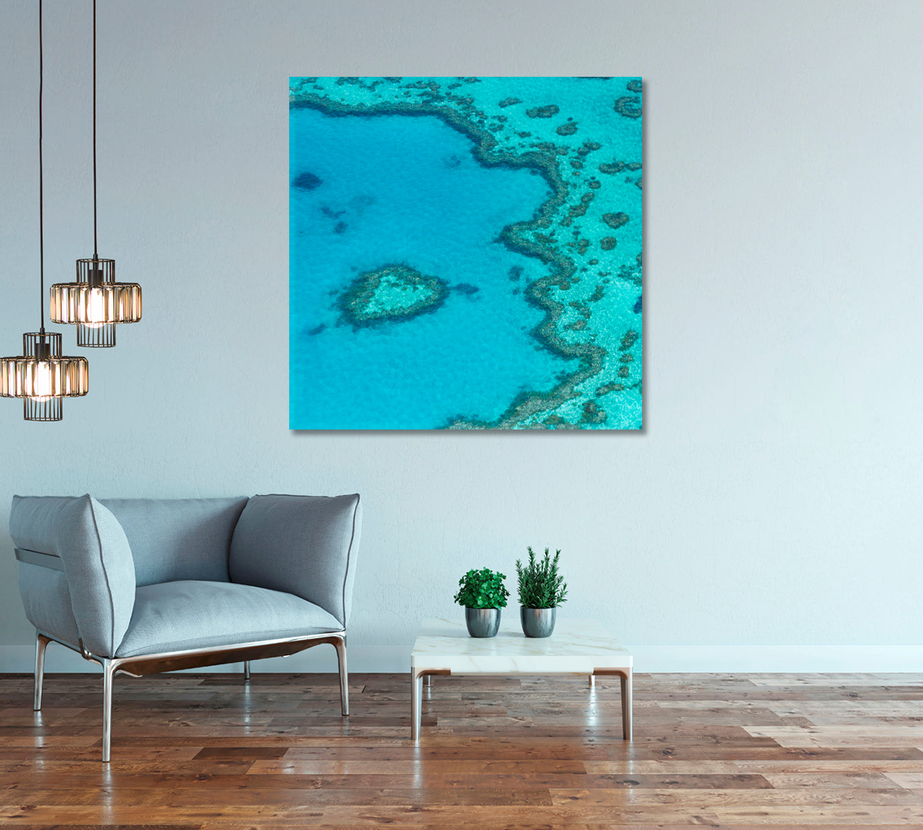 Great Barrier Reef Queensland Australia Canvas Print-Canvas Print-CetArt-1 panel-12x12 inches-CetArt